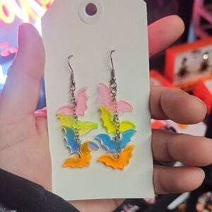 Colorful Bat Earrings
